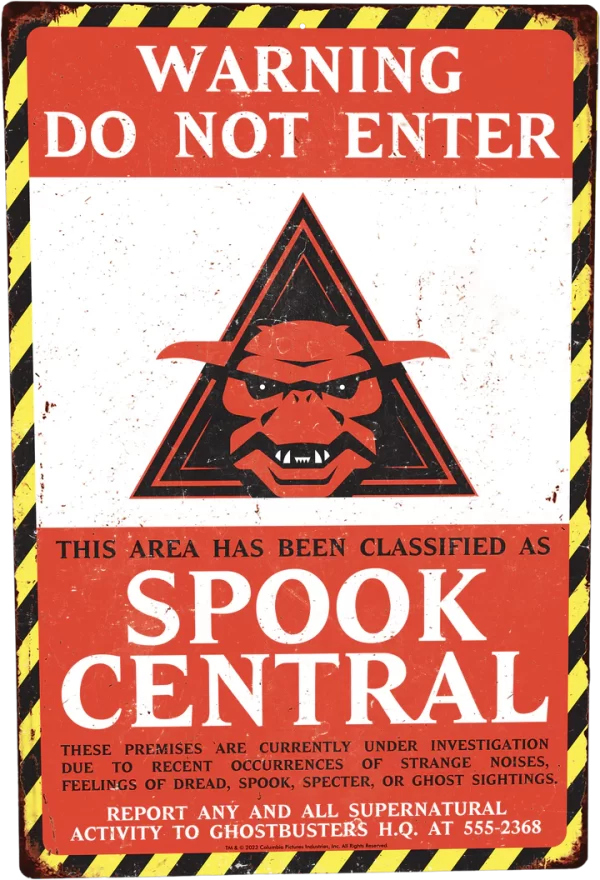 Ghostbusters - Spook Central Metal Sign