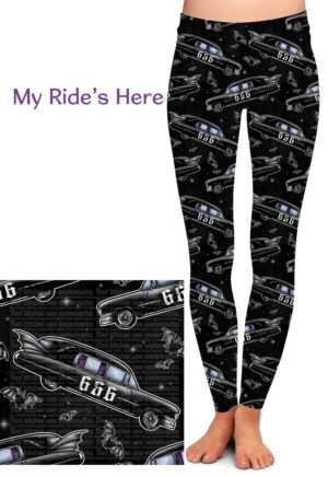 My Rides Here Hearse Leggings
