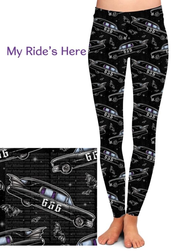 My Rides Here Hearse Leggings