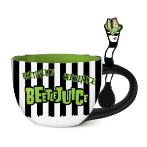 Beetlejuice 24oz Ceramic Soup Mug w/ Spoon