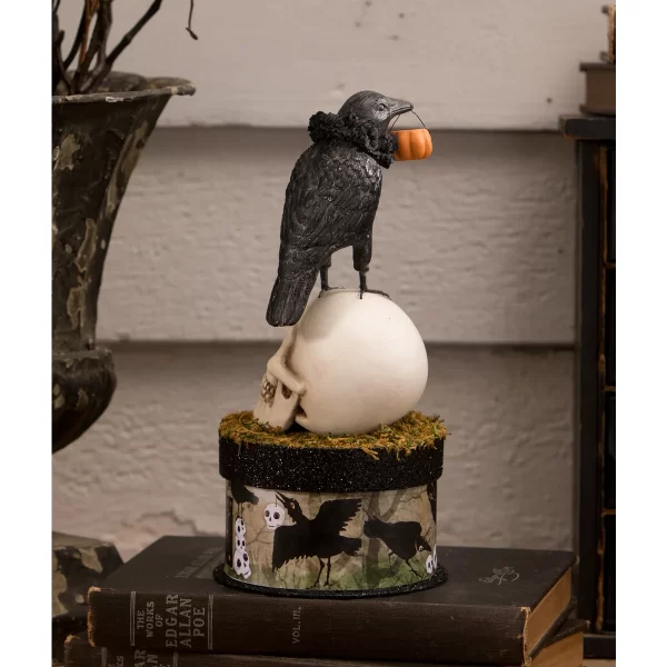 Crow and Skull on Box - Image 2