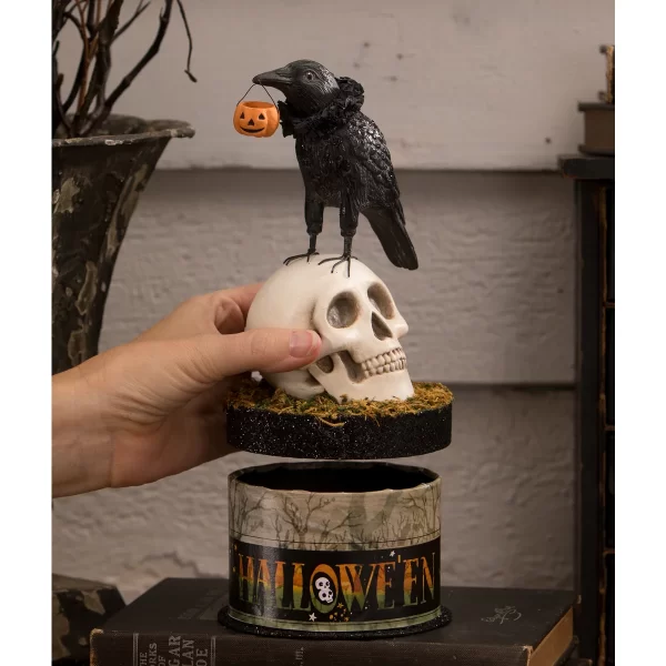 Crow and Skull on Box - Image 3