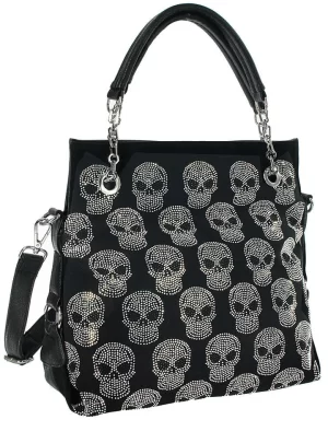 Skull Rhinestone Handbag Purse