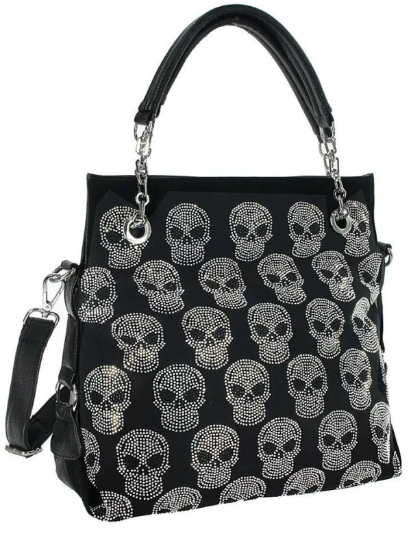 Skull Rhinestone Handbag Purse