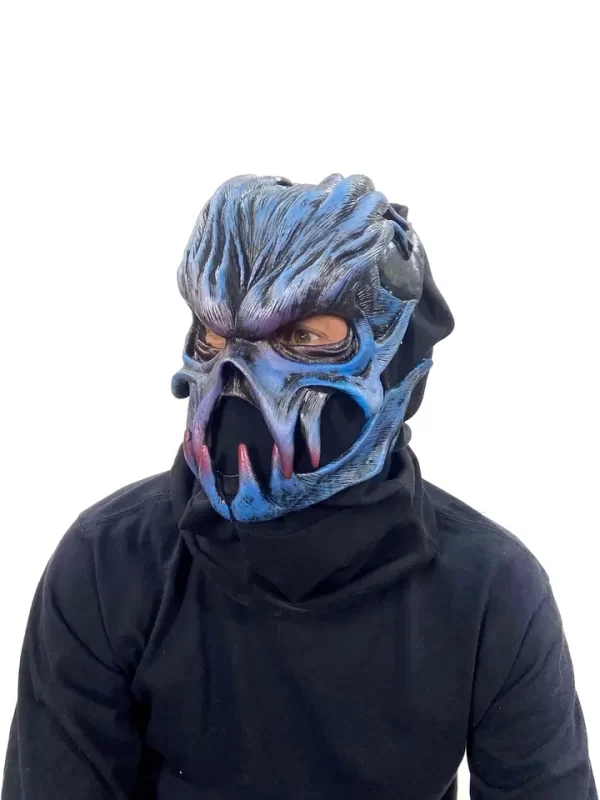 Azul Monster Adult Latex Face Mask with Moving Mouth