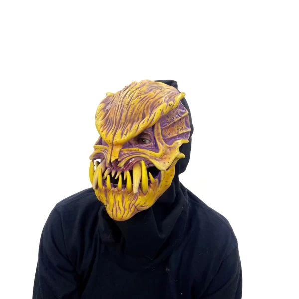 Omega Monster Adult Latex Face Mask with Moving Mouth - Image 2