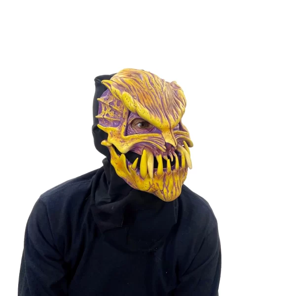Omega Monster Adult Latex Face Mask with Moving Mouth - Image 3