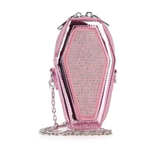 Rhinestone Coffin Style Petite Patent Shoulder Bag
