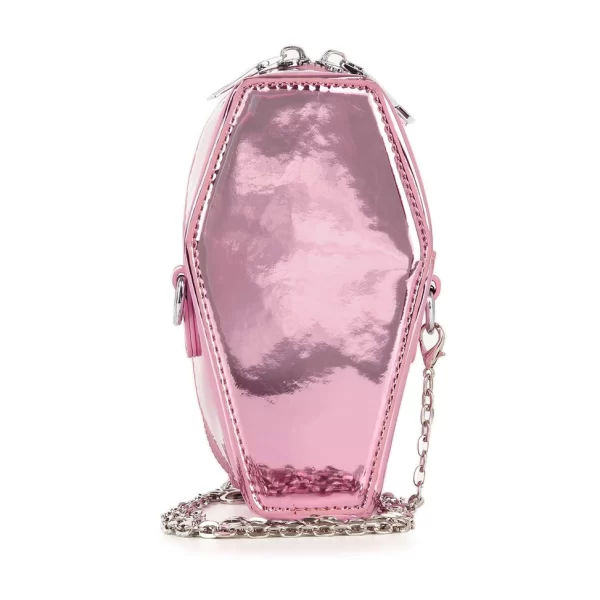 Rhinestone Coffin Style Petite Patent Shoulder Bag - Image 3