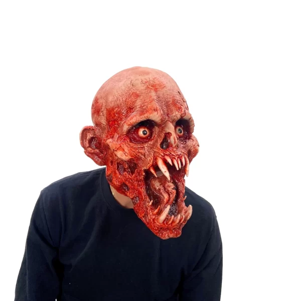 Scorched Monster Zombie Adult Latex Mask - Image 2