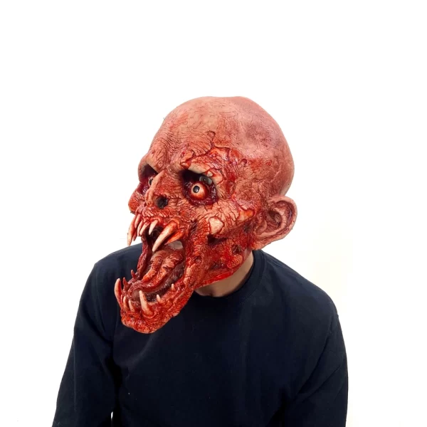 Scorched Monster Zombie Adult Latex Mask - Image 3