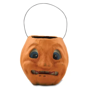 Scary Vintage Pumpkin Bucket Medium