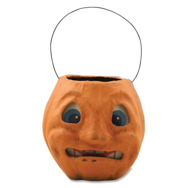 Scary Vintage Pumpkin Bucket Medium