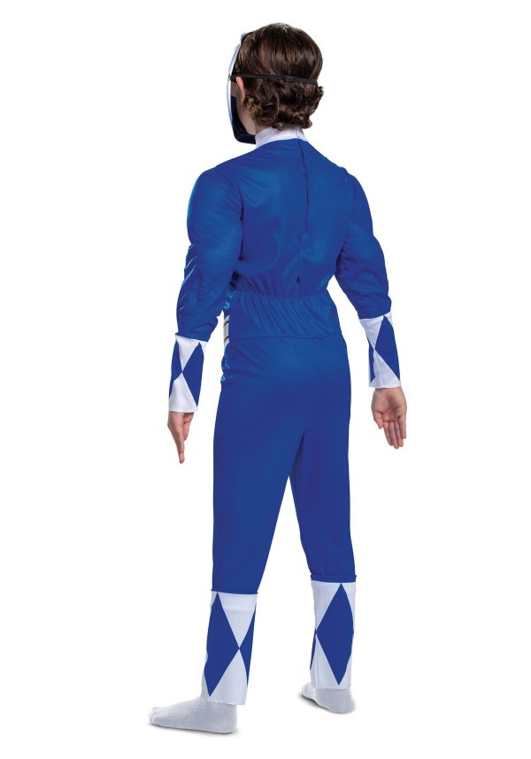 Power Rangers Blue Ranger Classic Muscle Kids Costume - Image 2