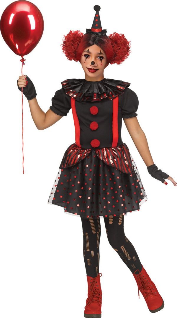 Chrome Clown Girls Costume