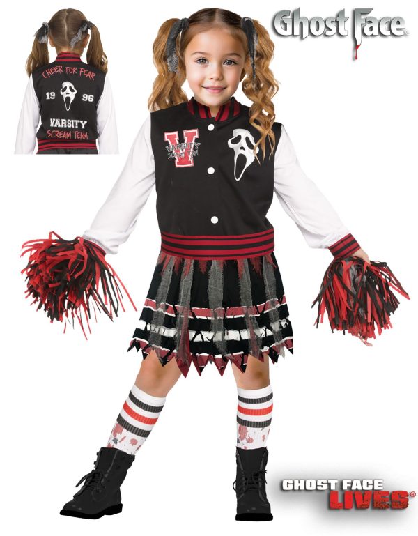 Scream For the Team! Toddler Ghost Face Cheerleader Costume