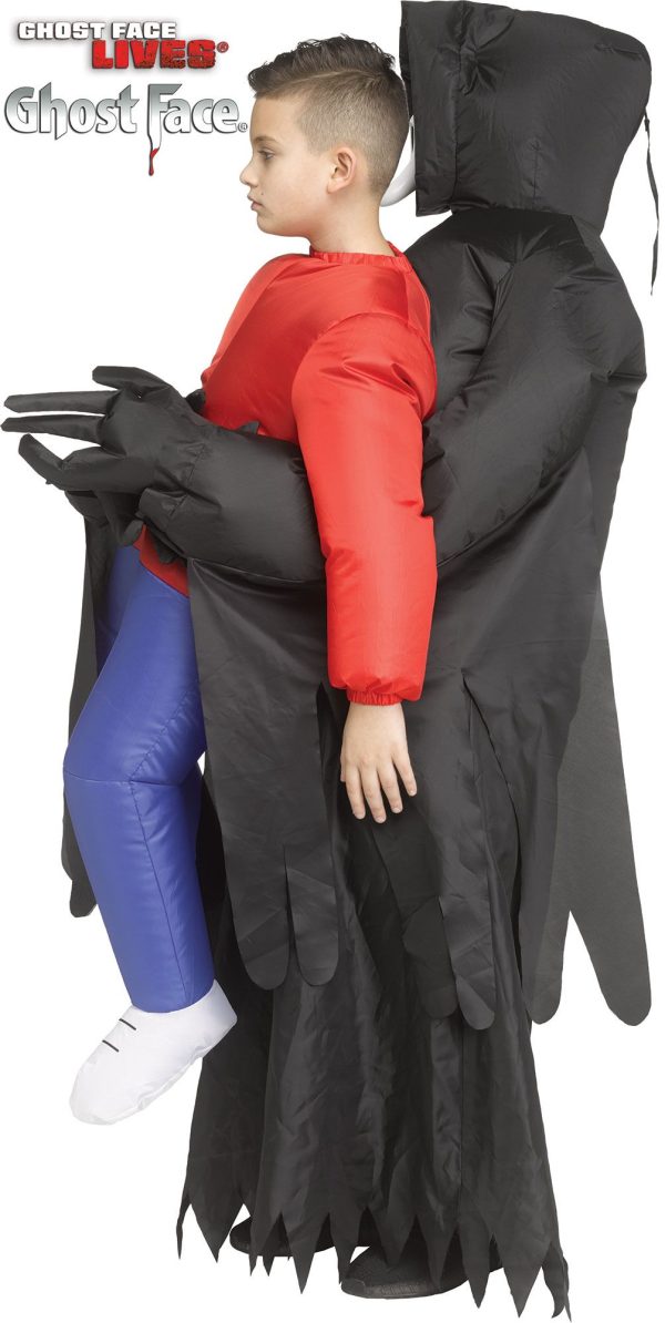 Ghost Face Piggyback Inflatable Kids Costume - Image 3