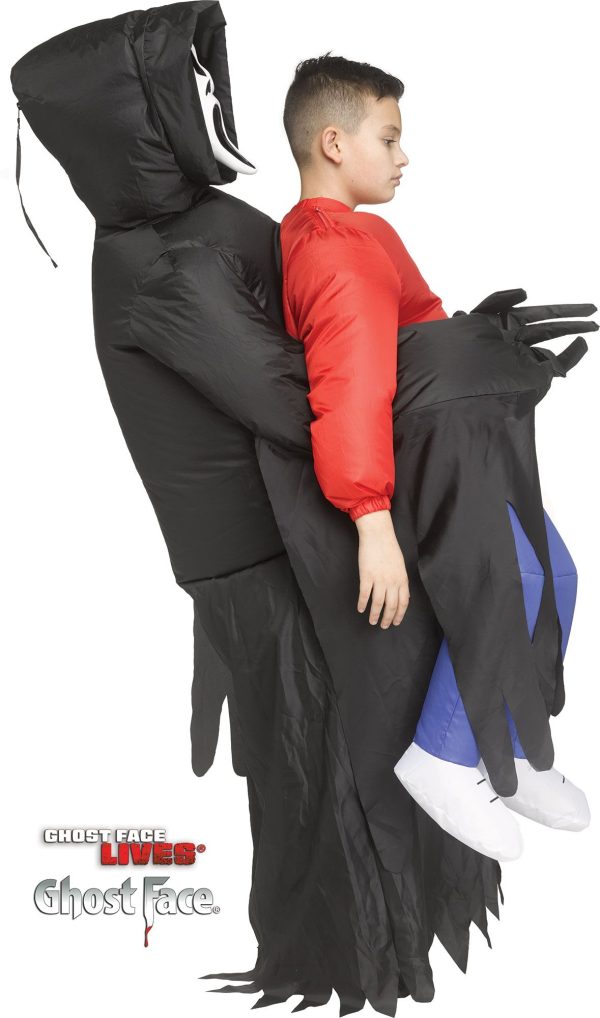 Ghost Face Piggyback Inflatable Kids Costume - Image 4