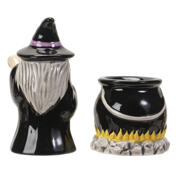 Witch and Cauldron Salt & Pepper Halloween Shaker Set - Image 3