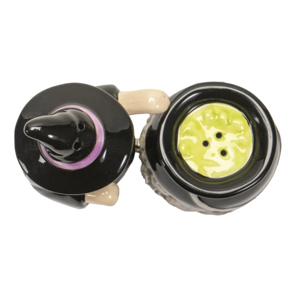 Witch and Cauldron Salt & Pepper Halloween Shaker Set - Image 4