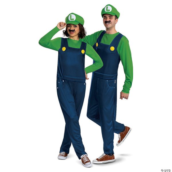 Mario Bros Luigi Elevated Classic Adult Costume