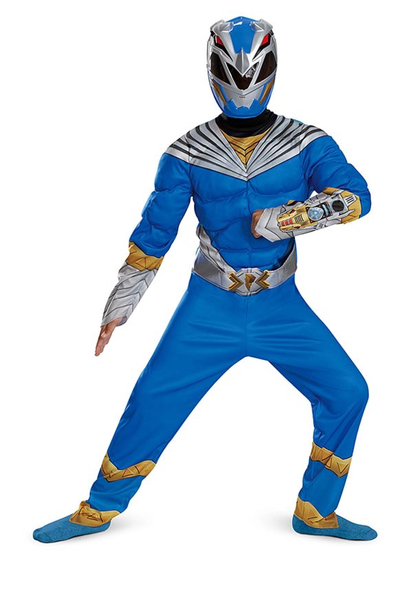 Power Rangers Blue Ranger Cosmic Fury Muscle Kids Costume