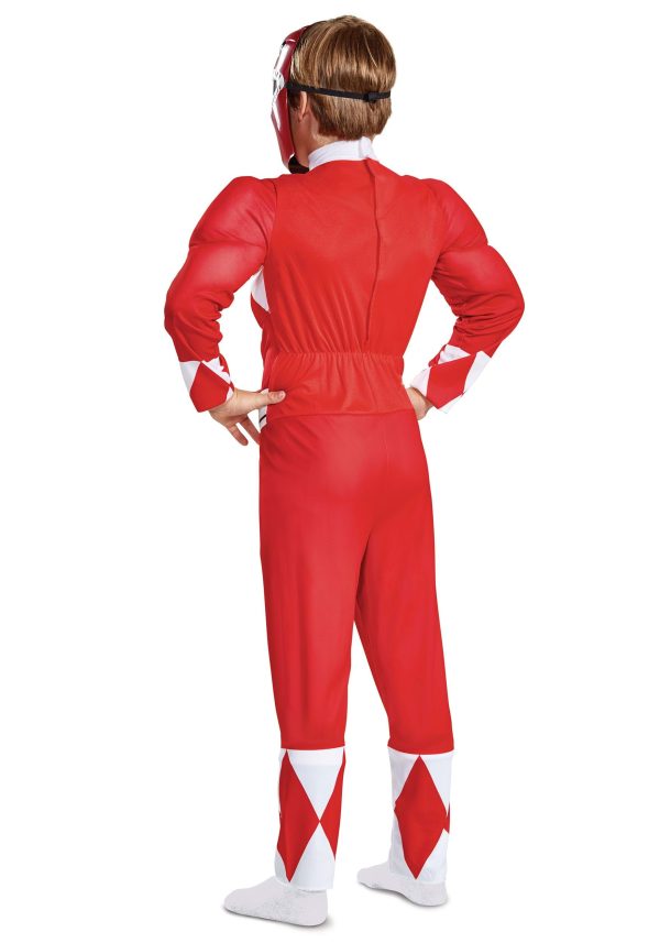Power Rangers Red Ranger Classic Muscle Kids Costume - Image 2