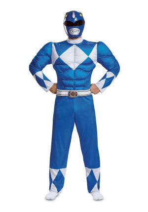 Power Rangers Blue Ranger Classic Muscle Adult Costume