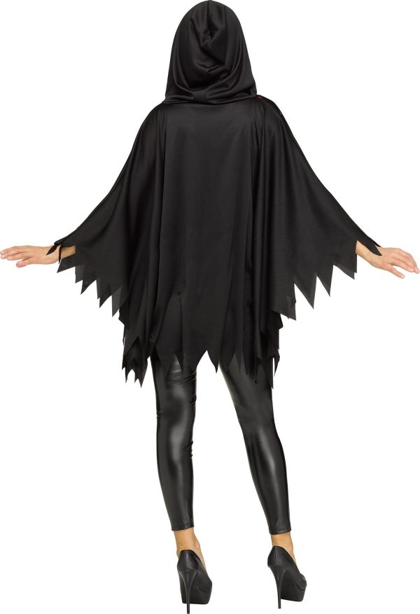 Glittering Ghost Face Poncho - Adult Size - Image 2