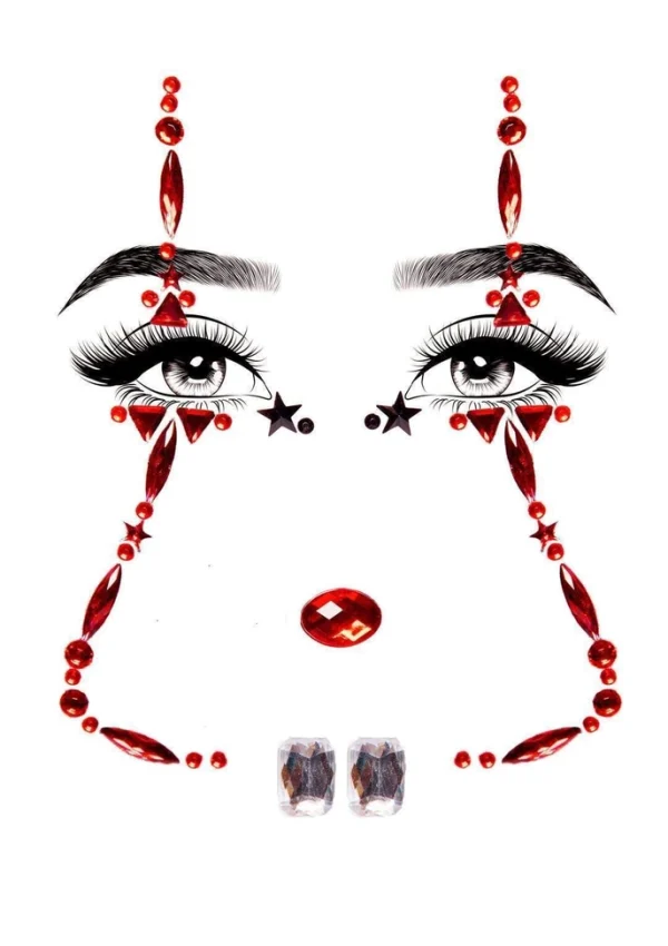 Clown Rhinestone Stick-On Jewels - Image 2