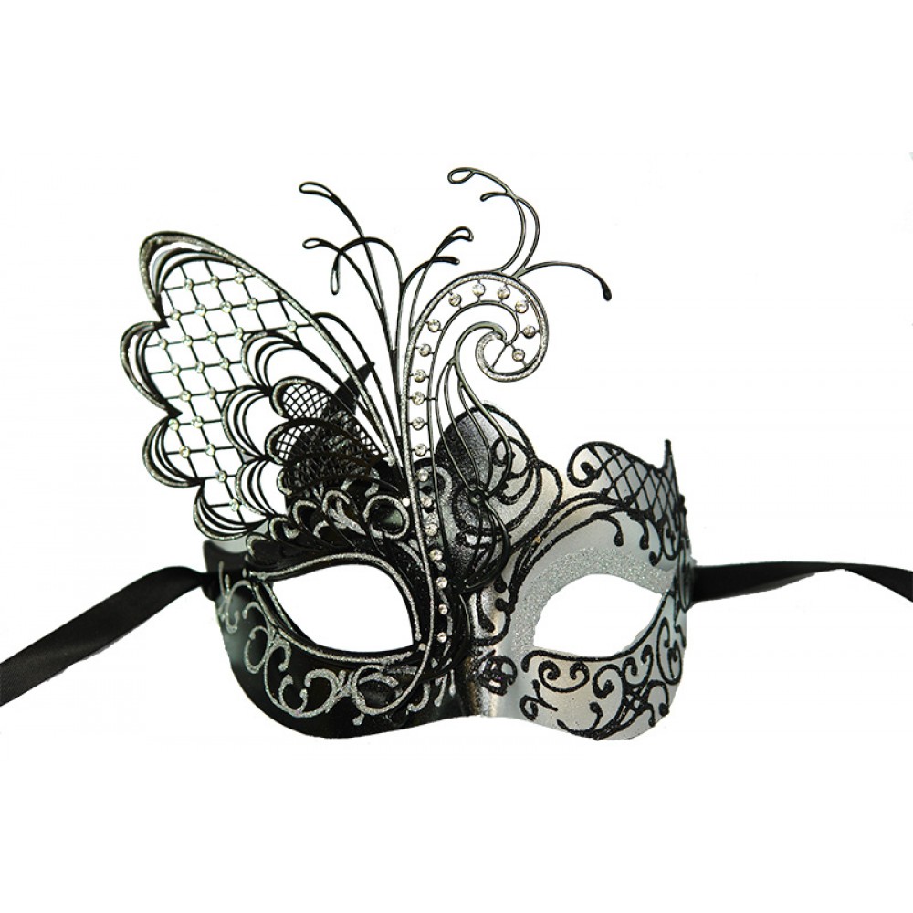 black-and-silver-metal-venetian-masquerade-mask-screamers-costumes