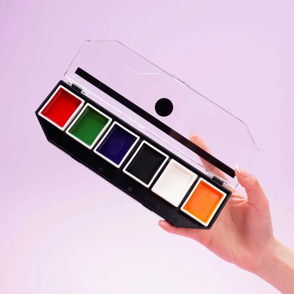 6 Color On Camera Primary Alcohol Activated Makeup Palette - Image 3