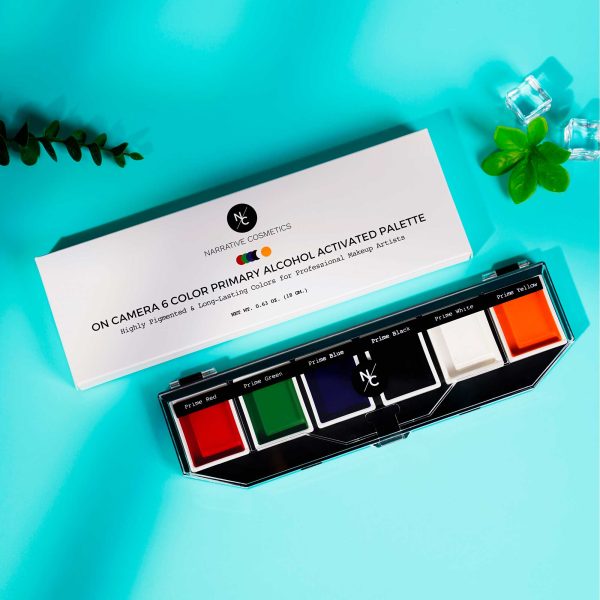 6 Color On Camera Primary Alcohol Activated Makeup Palette - Image 4