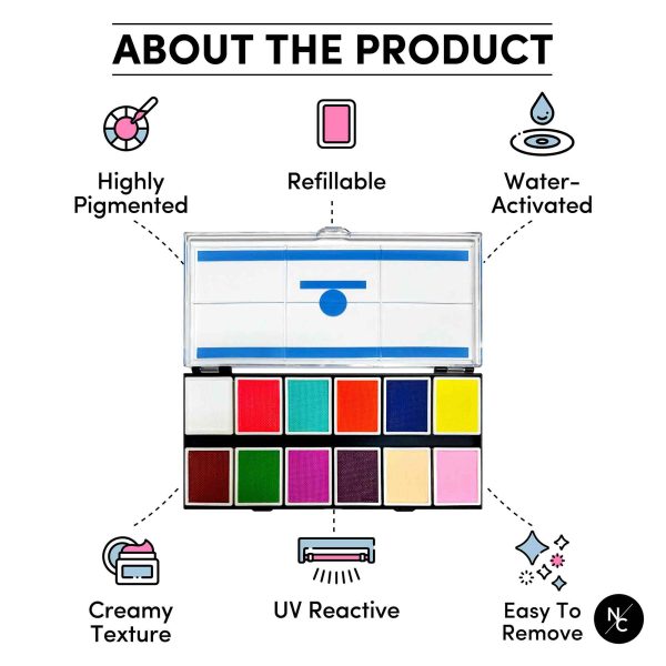 12 Color UV Water Activated Glow Palette - Image 4