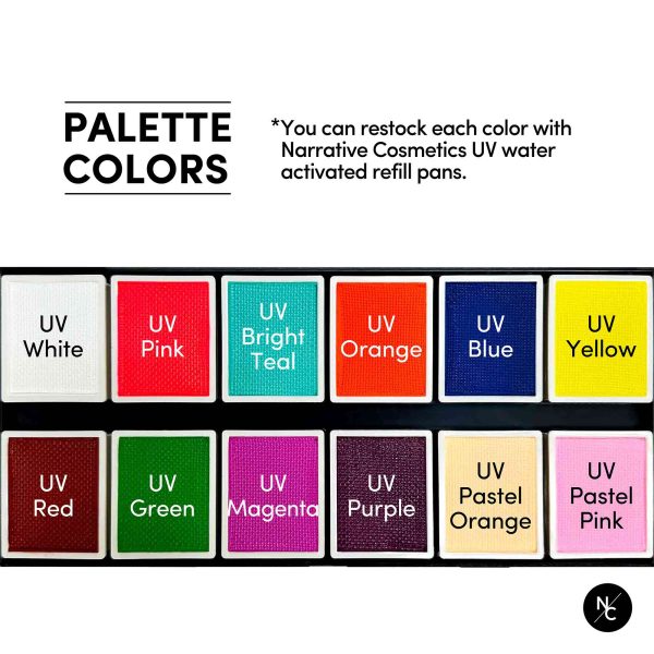 12 Color UV Water Activated Glow Palette - Image 5