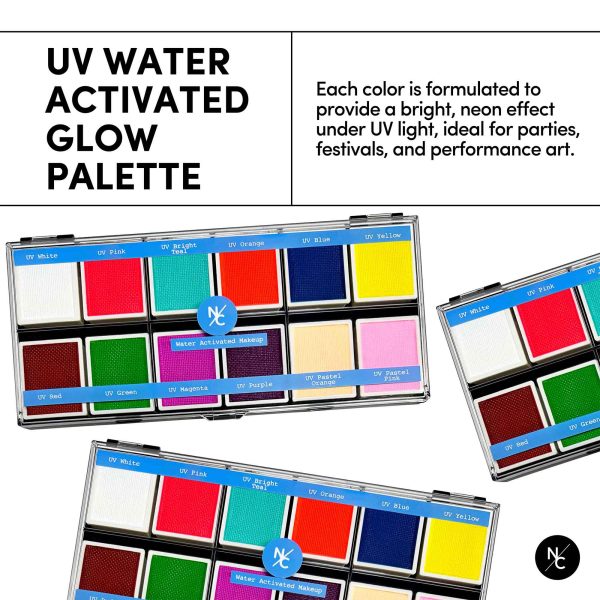 12 Color UV Water Activated Glow Palette - Image 6