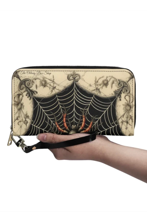 Victorian Web Zipper Clutch Wallet