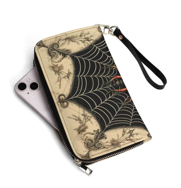 Victorian Web Zipper Clutch Wallet - Image 3