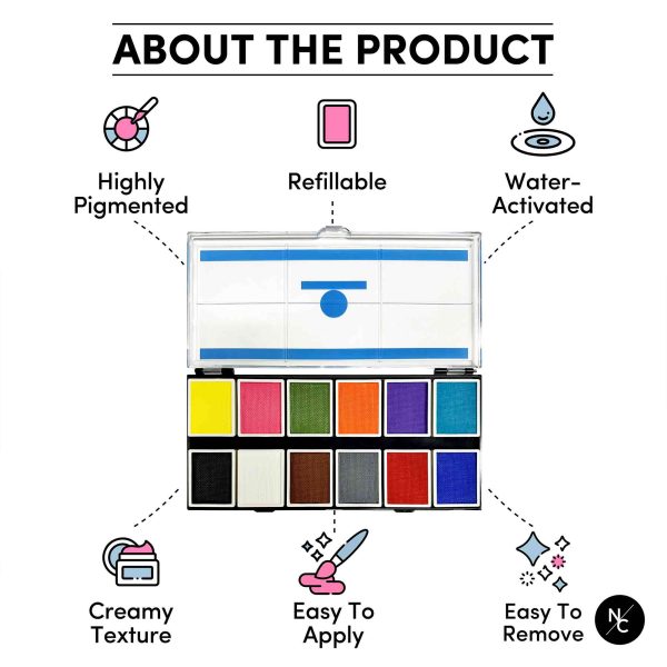 12 Color Primary Water Activated Palette - Image 3