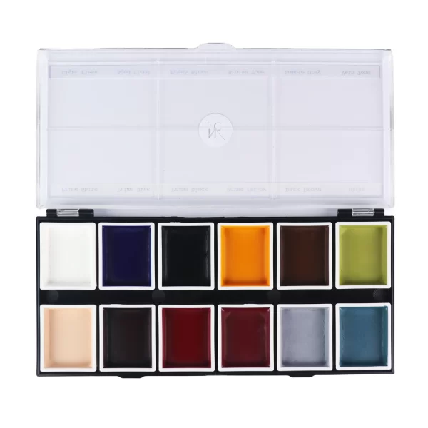 12-Color Zombie Alcohol-Activated Professional SFX Makeup Palette - Image 3