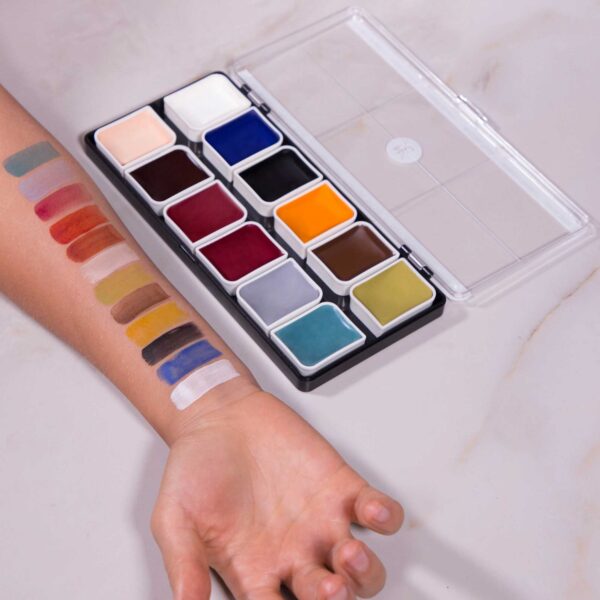 12-Color Zombie Alcohol-Activated Professional SFX Makeup Palette - Image 4