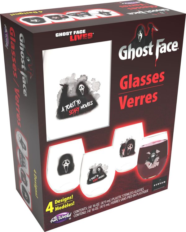 Ghost Face Wine Tumbler Set of 4