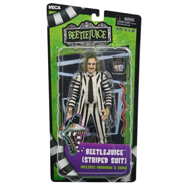 Beetlejuice (1988) Black and White Striped Suit 7-Inch Scale Action Figure - Image 2