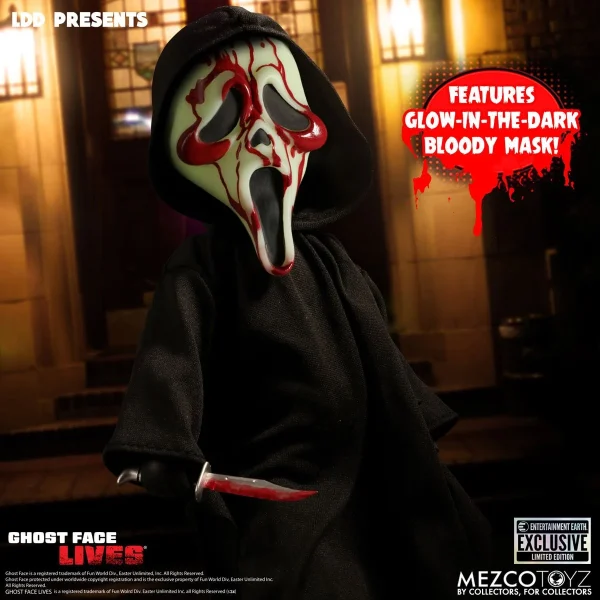 LDD Present Ghost Face Bloody Glow-in-the-Dark Edition 10-Inch Doll - EE Exclusive - Image 2
