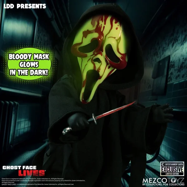 LDD Present Ghost Face Bloody Glow-in-the-Dark Edition 10-Inch Doll - EE Exclusive - Image 3