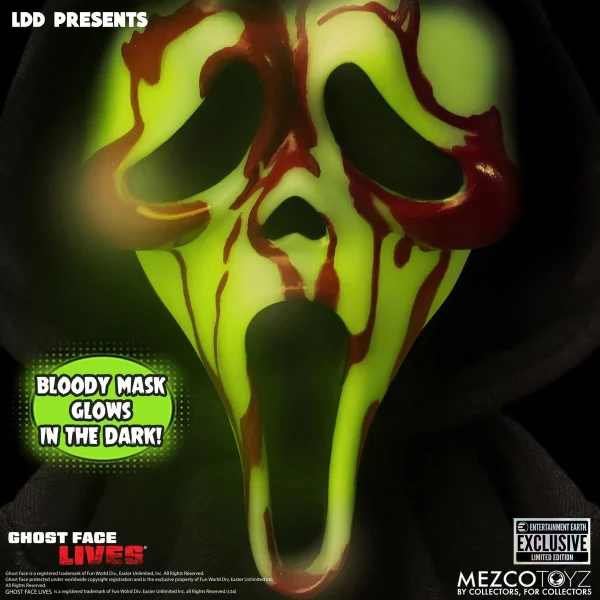 LDD Present Ghost Face Bloody Glow-in-the-Dark Edition 10-Inch Doll - EE Exclusive - Image 6