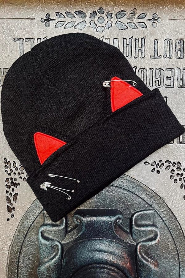 Punk Rock Kitty Beanie - Image 2