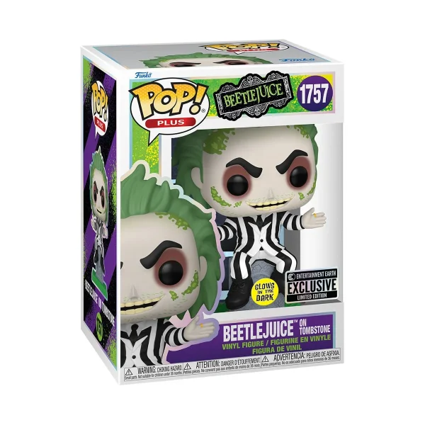 Beetlejuice on Tombstone Glow-in-the-Dark Funko Pop! Plus - Entertainment Earth Exclusive - Image 4