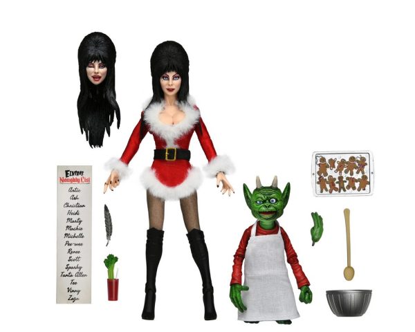 Elvira Very Scary Xmas Elvira 8-Inch Clothed Action Figure