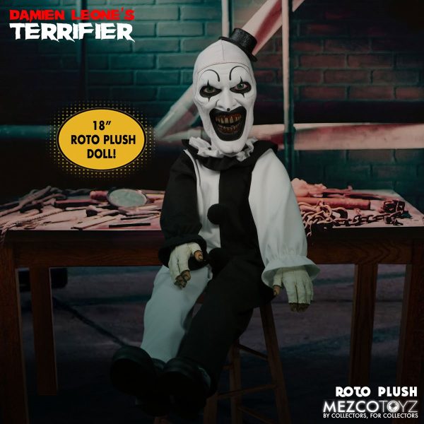Terrifier Art the Clown Mezco Designer Series Roto Plush Doll - Image 5